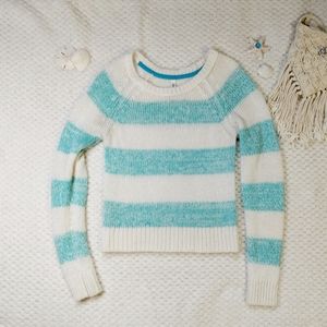 🏷️BUY 4 GET 1 FREE🏷️ Aeropostale Blue and White Striped Sweater
